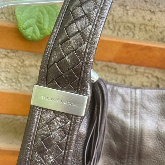 Elliott Lucca  bronze leather shoulder bag - Picture 11 of 12